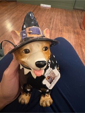 Blue Sky Clay Works Corgi Witch Dog Figurine SEE DESCRIPTION